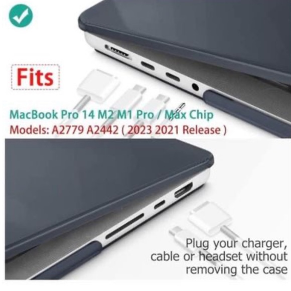 Package of Transparent MacBook case, screen protector, USB dust plug - Picture 3 of 4